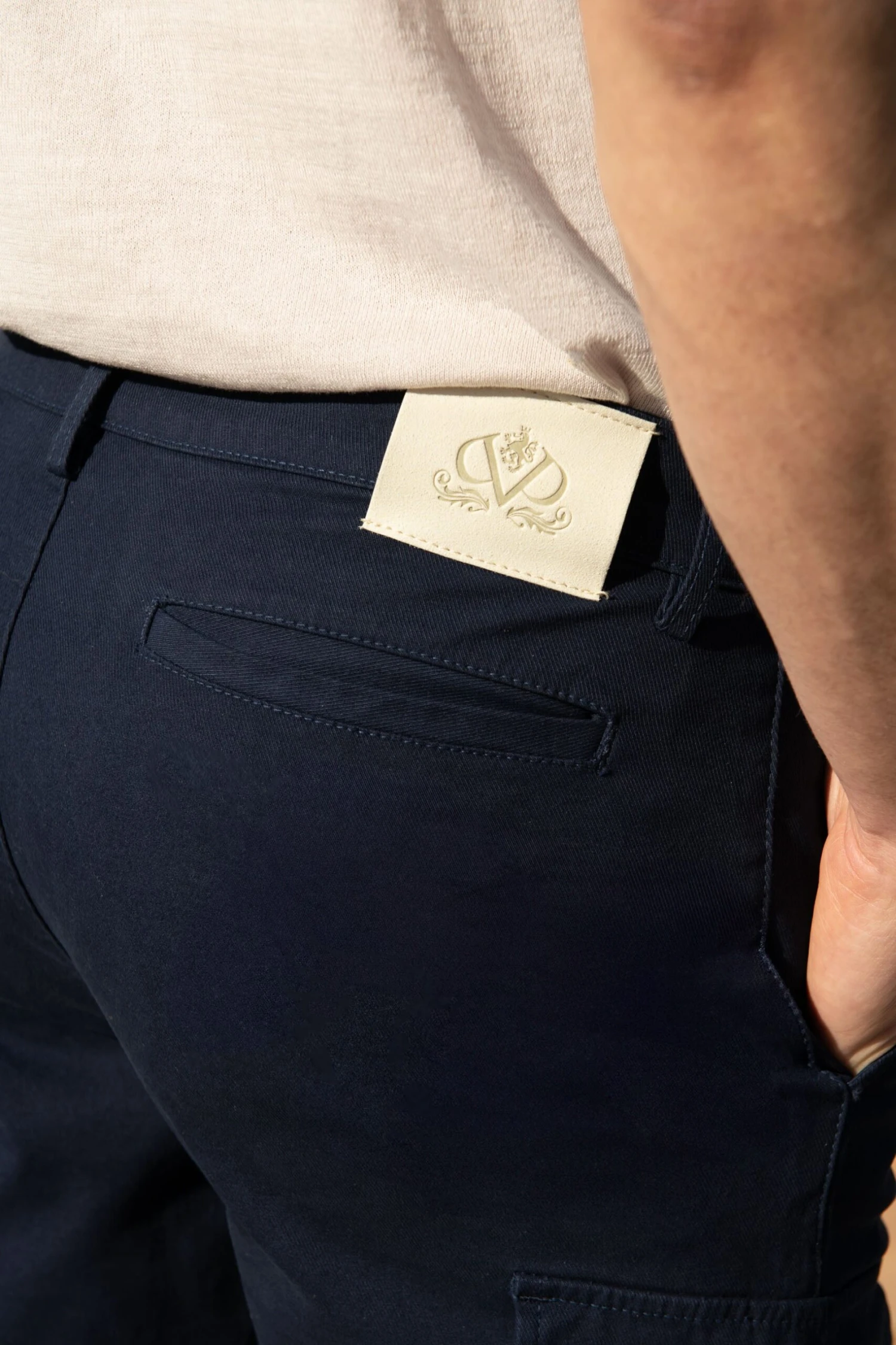 Blue Stretch Cotton Cargo - Made In Italy 6 Blue Stretch Cotton Cargo - Made In Italy - Image 4