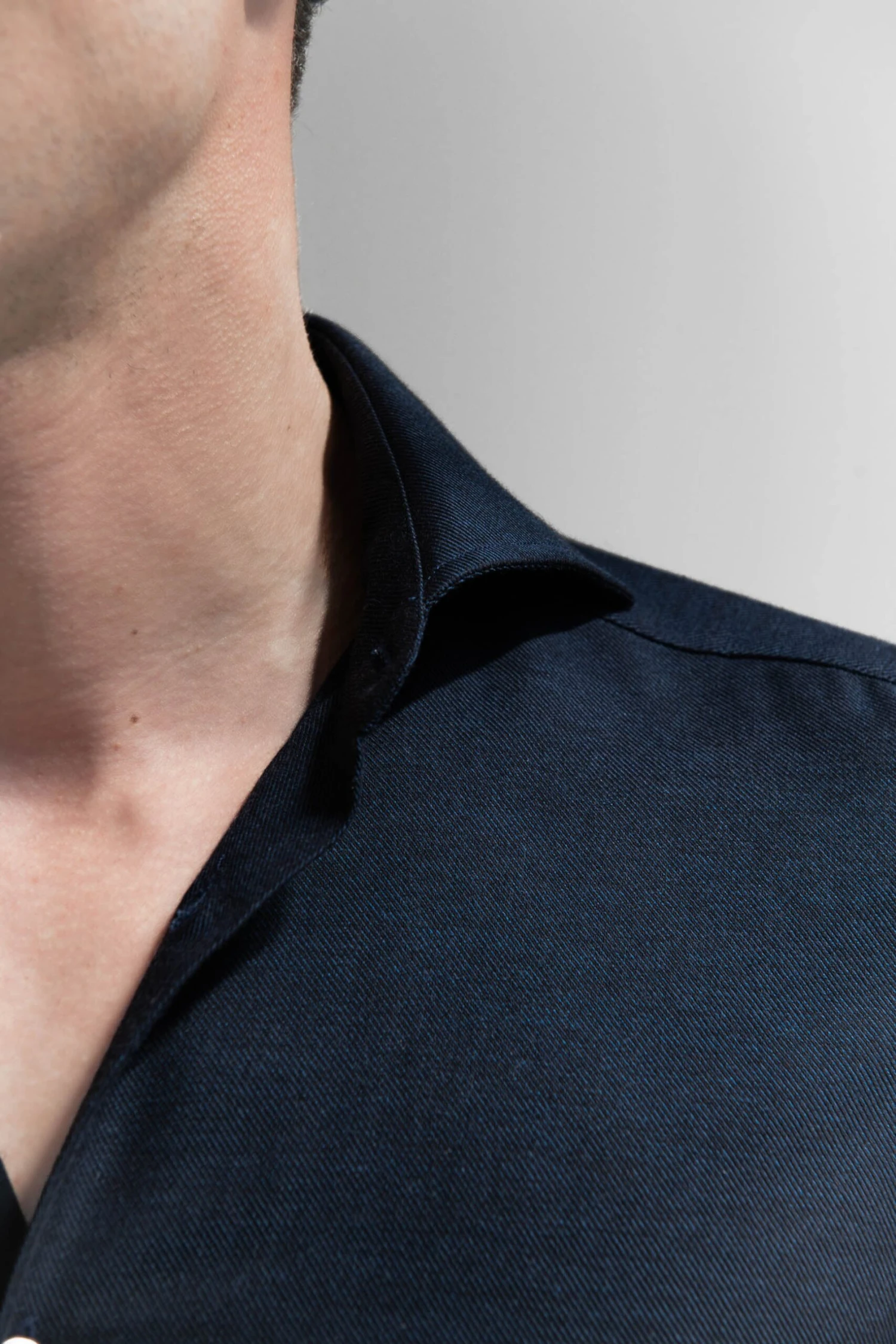 Blue Cashmere And Cotton Shirt - Made In Italy 4 Blue Cashmere And Cotton Shirt - Made In Italy - Image 2