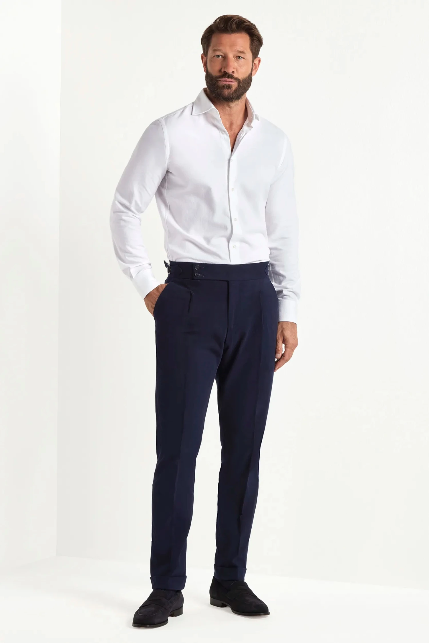 Blue Cotton Soragna Trousers - Made In Italy 5 Blue Cotton Soragna Trousers - Made In Italy - Image 3