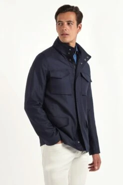 Blue Field Jacket - Made In Italy