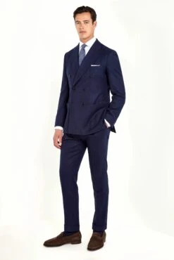 Blue Flannel Soragna Trousers - Made In Italy 11 Blue Flannel Soragna Trousers - Made In Italy -Pini Parma Clothing Store blue flannel double breasted jacket 2 1