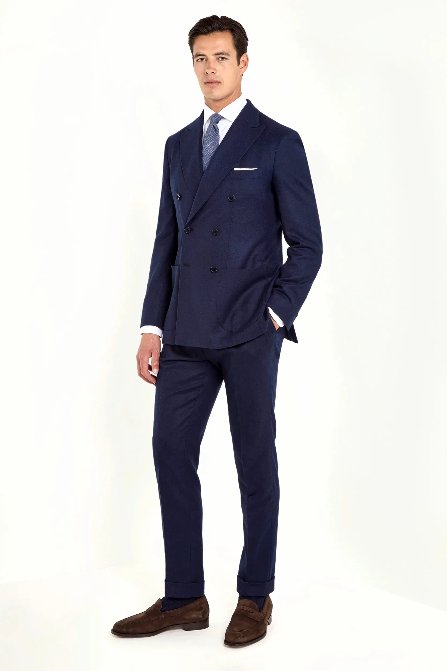 Blue Flannel Soragna Trousers - Made In Italy 7 Blue Flannel Soragna Trousers - Made In Italy - Image 5