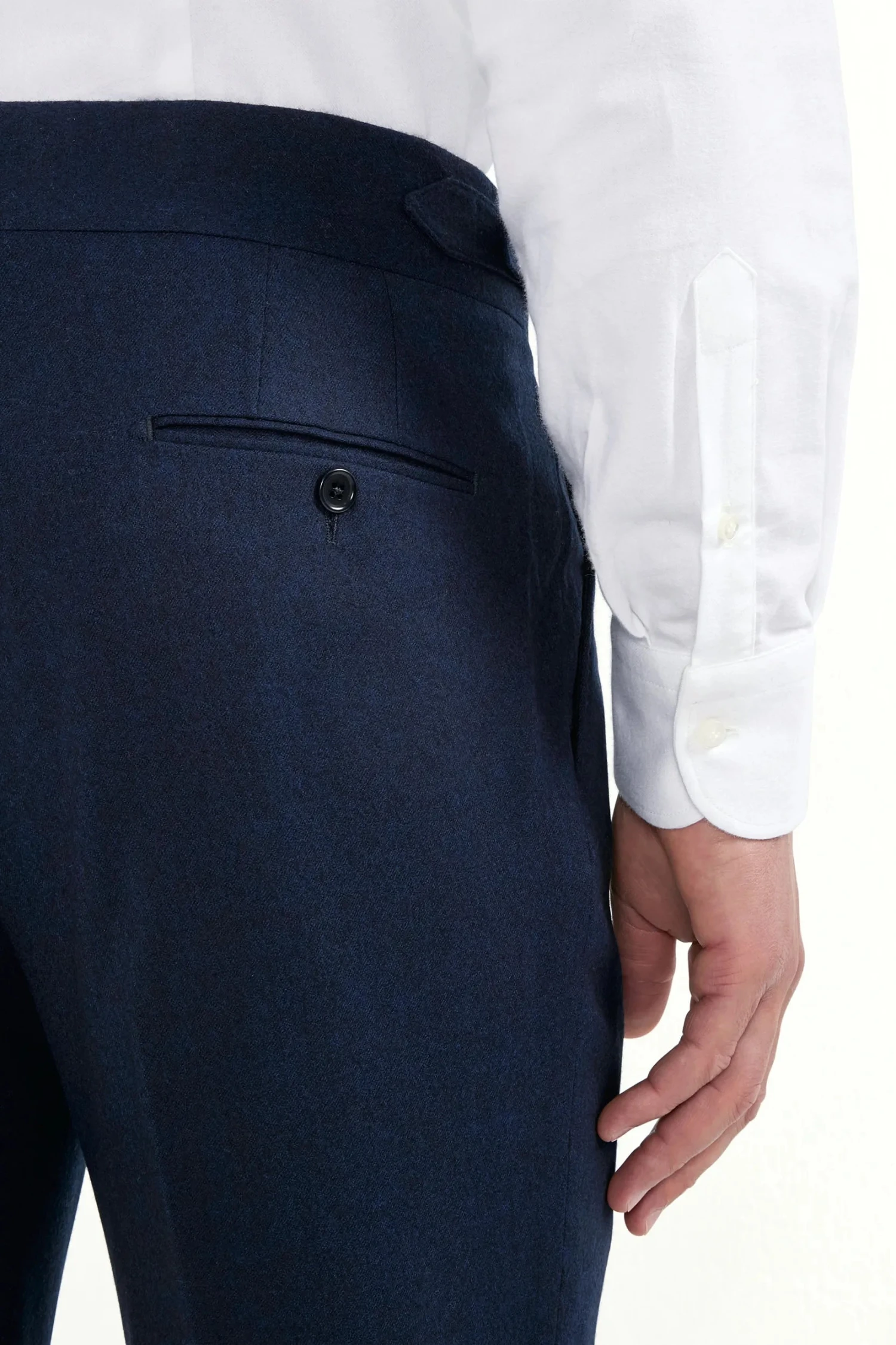 Blue Flannel Soragna Trousers - Made In Italy 4 Blue Flannel Soragna Trousers - Made In Italy - Image 2