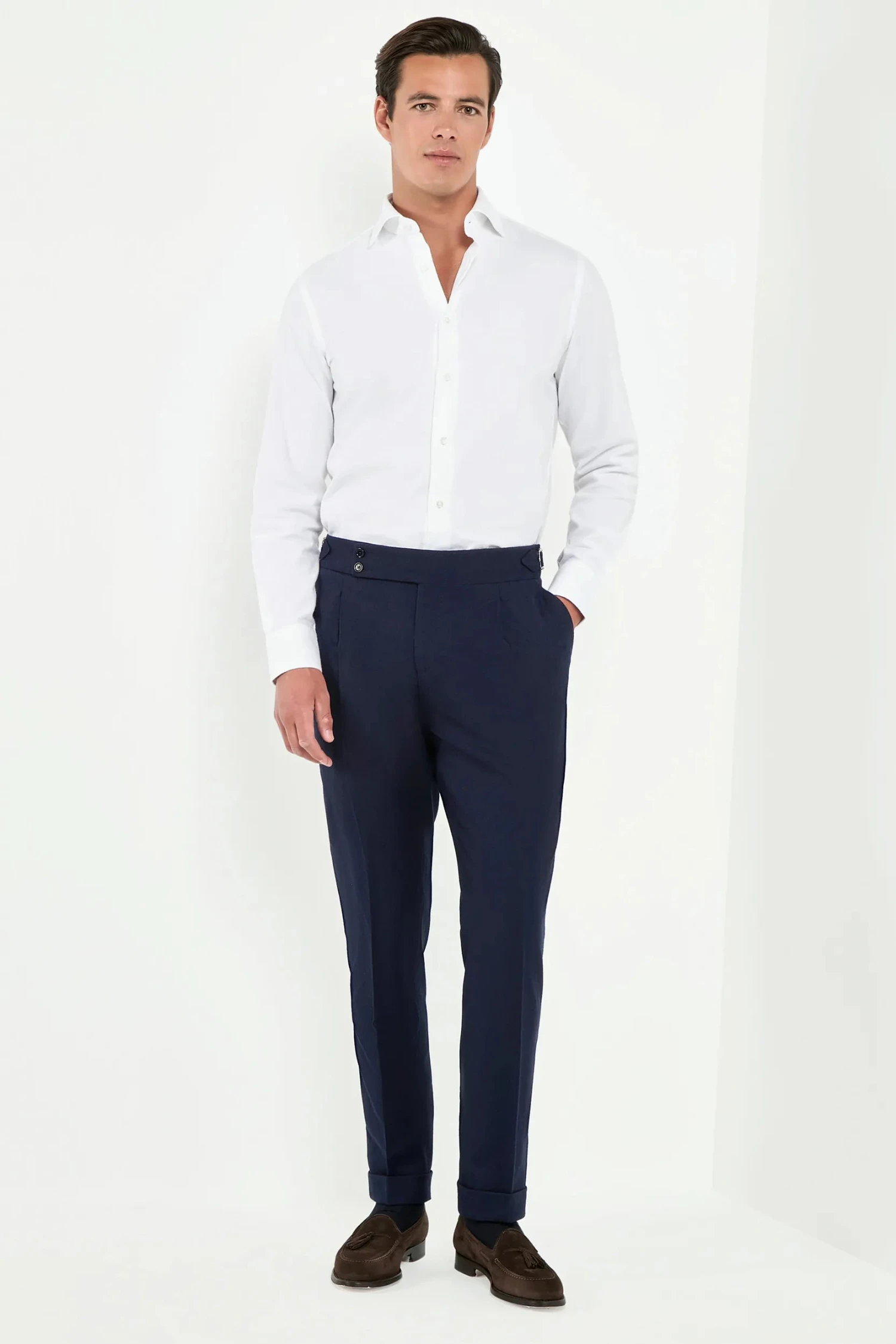 Blue Flannel Soragna Trousers - Made In Italy 5 Blue Flannel Soragna Trousers - Made In Italy - Image 3