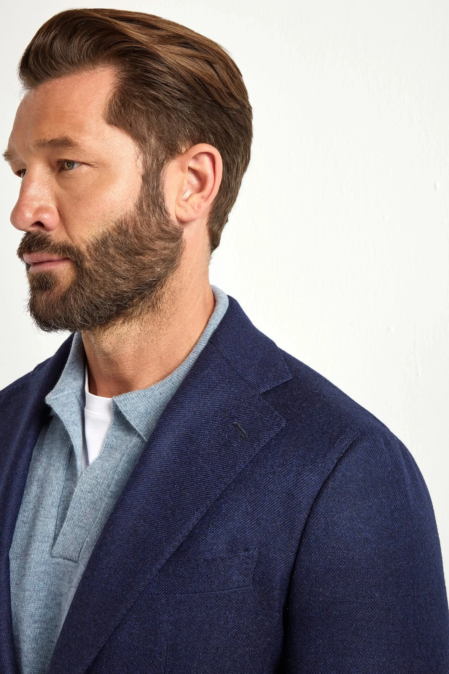Blue Jacket In Wool And Cashmere - Made In Italy 5 Blue Jacket In Wool And Cashmere - Made In Italy - Image 3