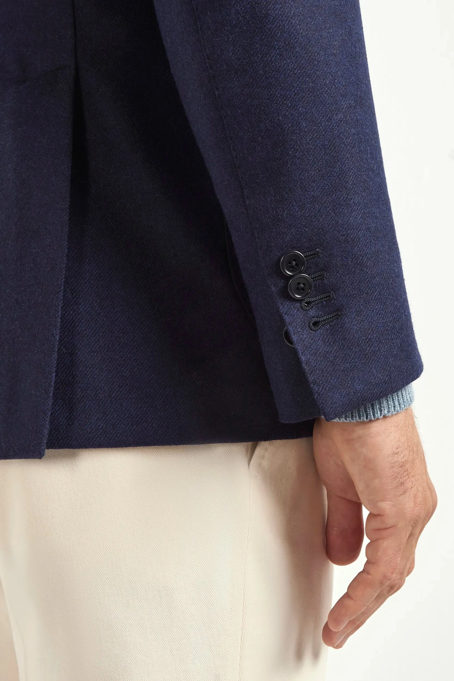 Blue Jacket In Wool And Cashmere - Made In Italy 7 Blue Jacket In Wool And Cashmere - Made In Italy - Image 5