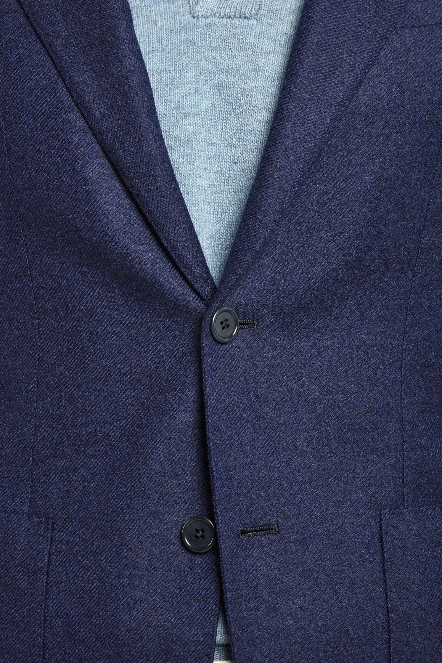 Blue Jacket In Wool And Cashmere - Made In Italy 6 Blue Jacket In Wool And Cashmere - Made In Italy - Image 4