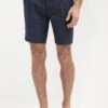 Blue Linen Relaxed Shorts - Made In Italy -Pini Parma Clothing Store blue linen relaxed shorts 2 1