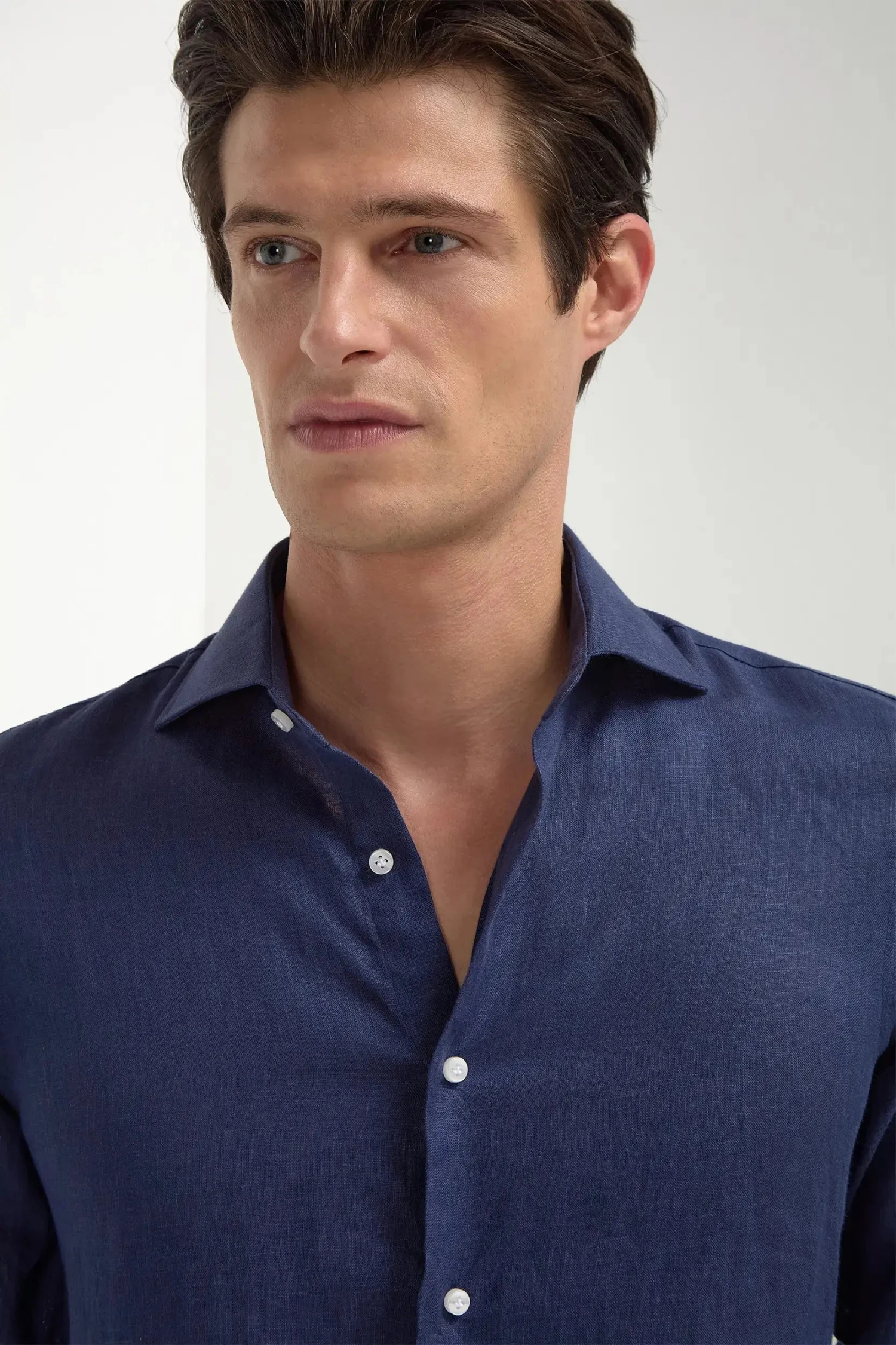 Blue Linen Shirt - Made In Italy 6 Blue Linen Shirt - Made In Italy - Image 4