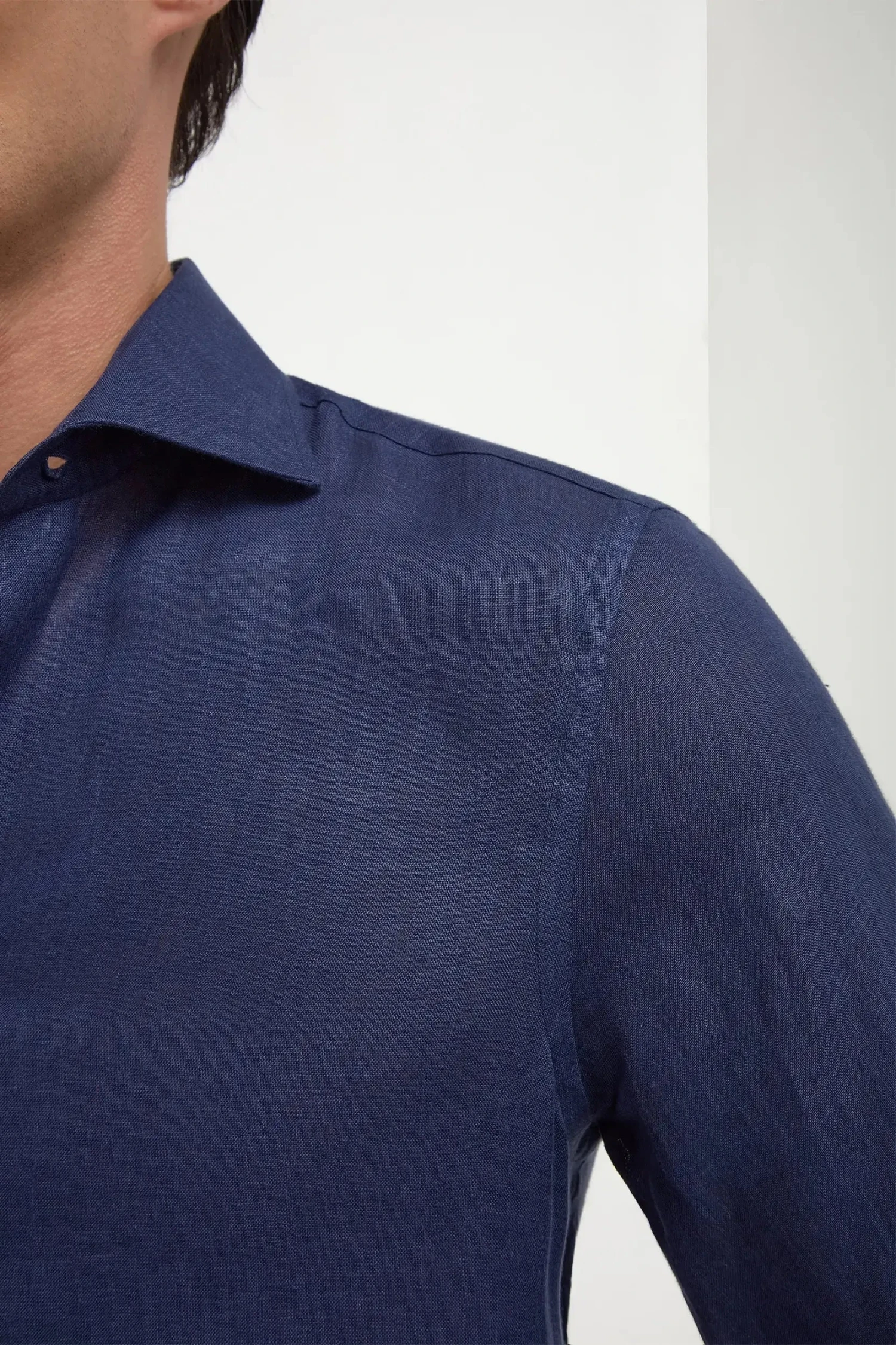Blue Linen Shirt - Made In Italy 5 Blue Linen Shirt - Made In Italy - Image 3