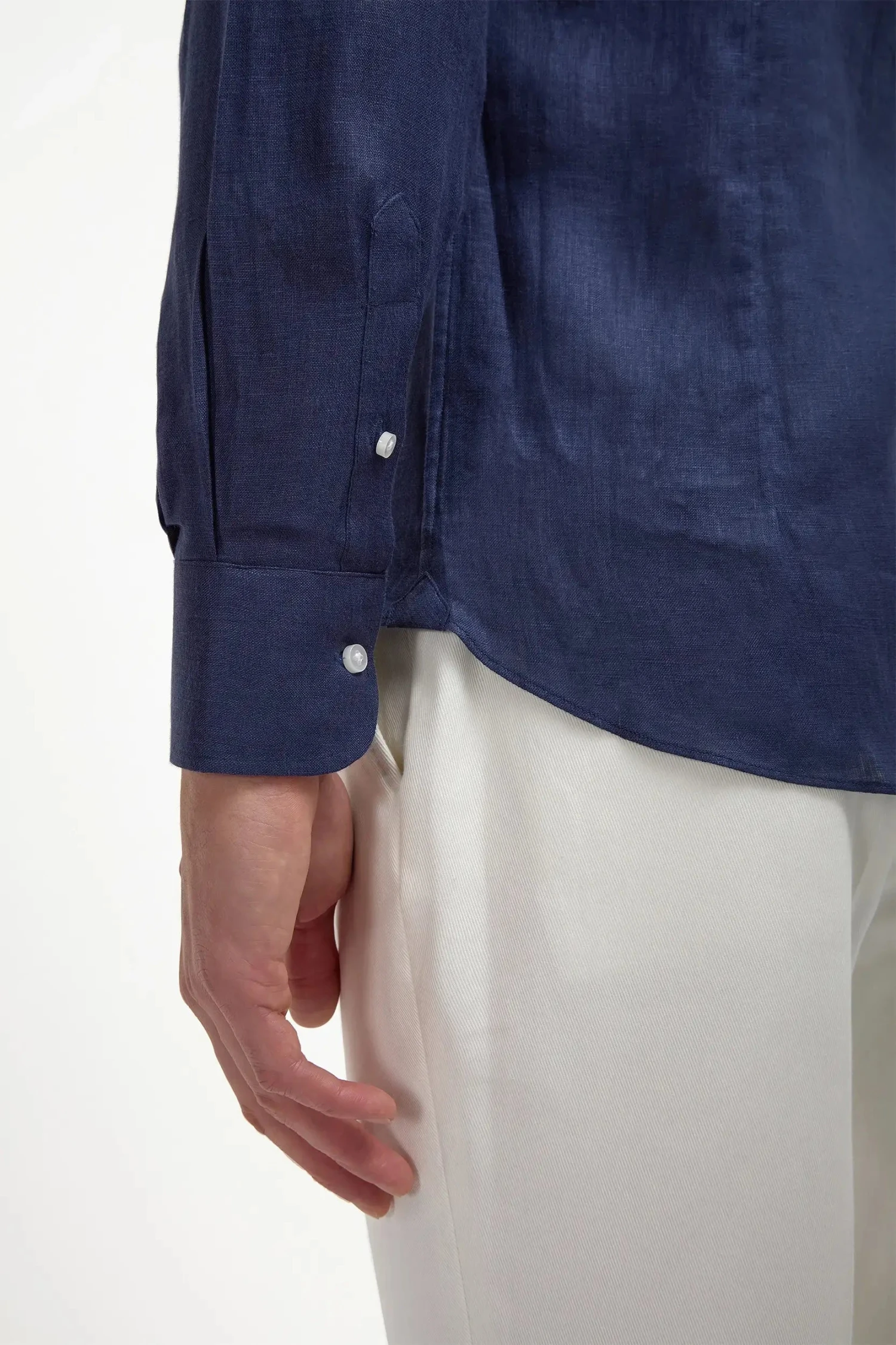 Blue Linen Shirt - Made In Italy 4 Blue Linen Shirt - Made In Italy - Image 2