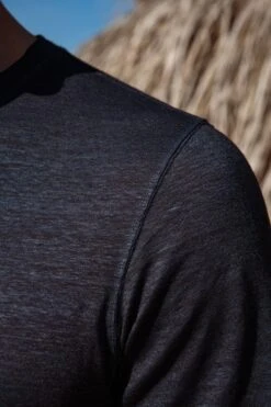 Pini Parma Clothing Store -Pini Parma Clothing Store blue linen tshirt 2