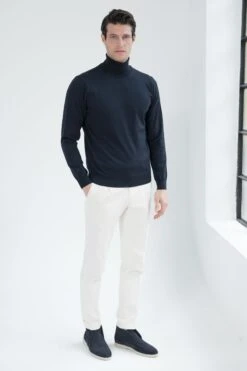 Blue Merino Turtleneck – Made In Italy 9 Blue Merino Turtleneck – Made In Italy -Pini Parma Clothing Store blue merino turtleneck