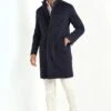 Blue Overcoat - Made In Italy 2 Blue Overcoat - Made In Italy -Pini Parma Clothing Store blue overcoat 2