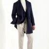 Blue Polo Coat - Made In Italy 1 Blue Polo Coat - Made In Italy -Pini Parma Clothing Store blue polo coat loro piana wool