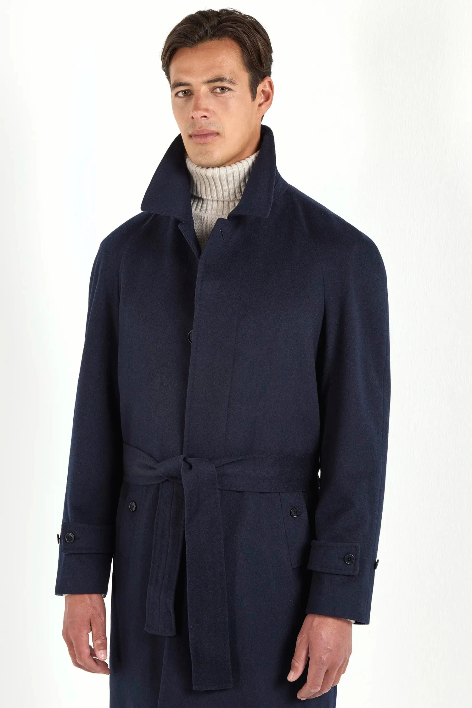Blue Raglan Coat – Made In Italy 4 Blue Raglan Coat – Made In Italy - Image 2