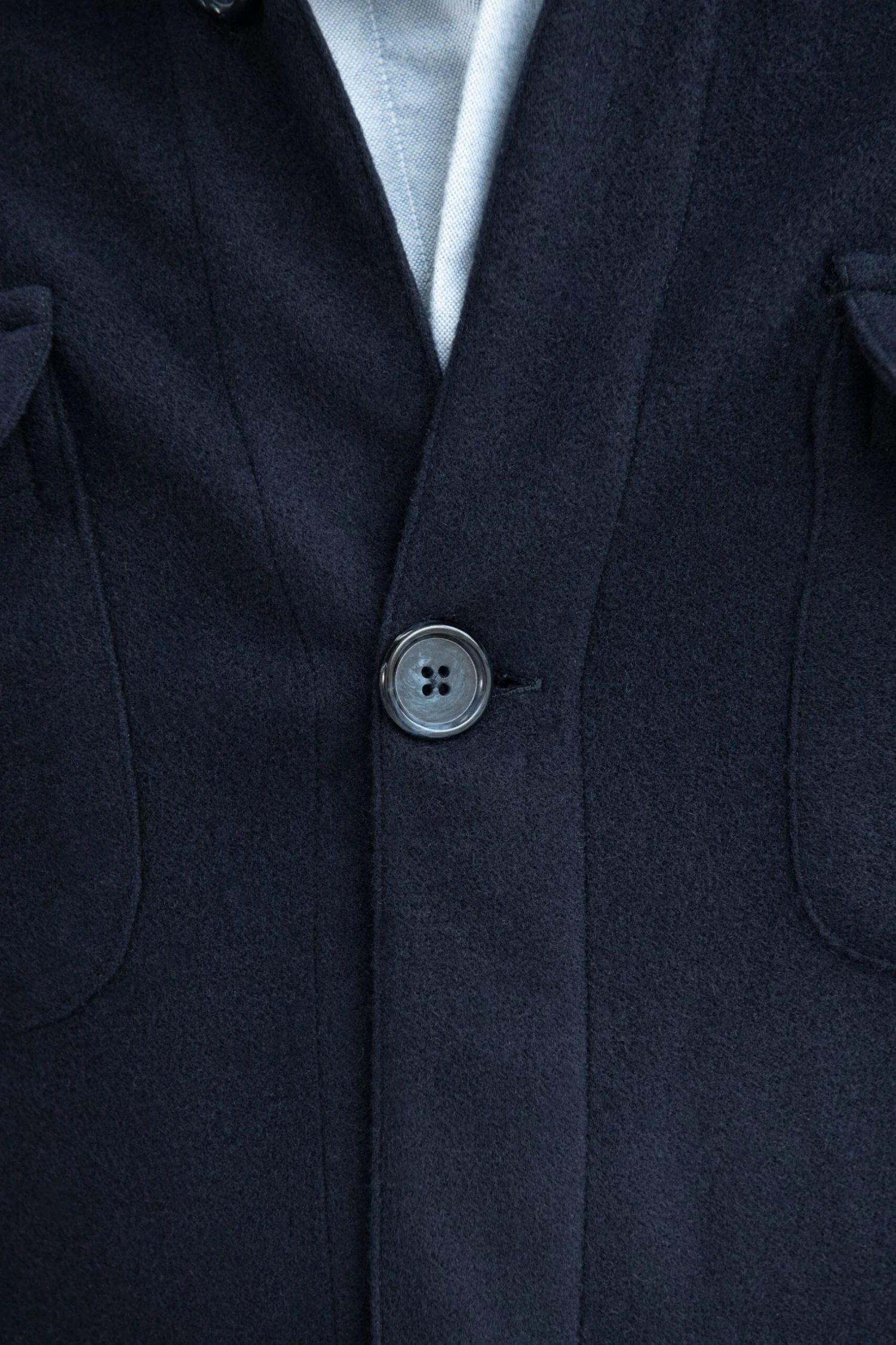 Blue Safari Jacket Flannel Super 180s – Made In Italy 6 Blue Safari Jacket Flannel Super 180s – Made In Italy - Image 4