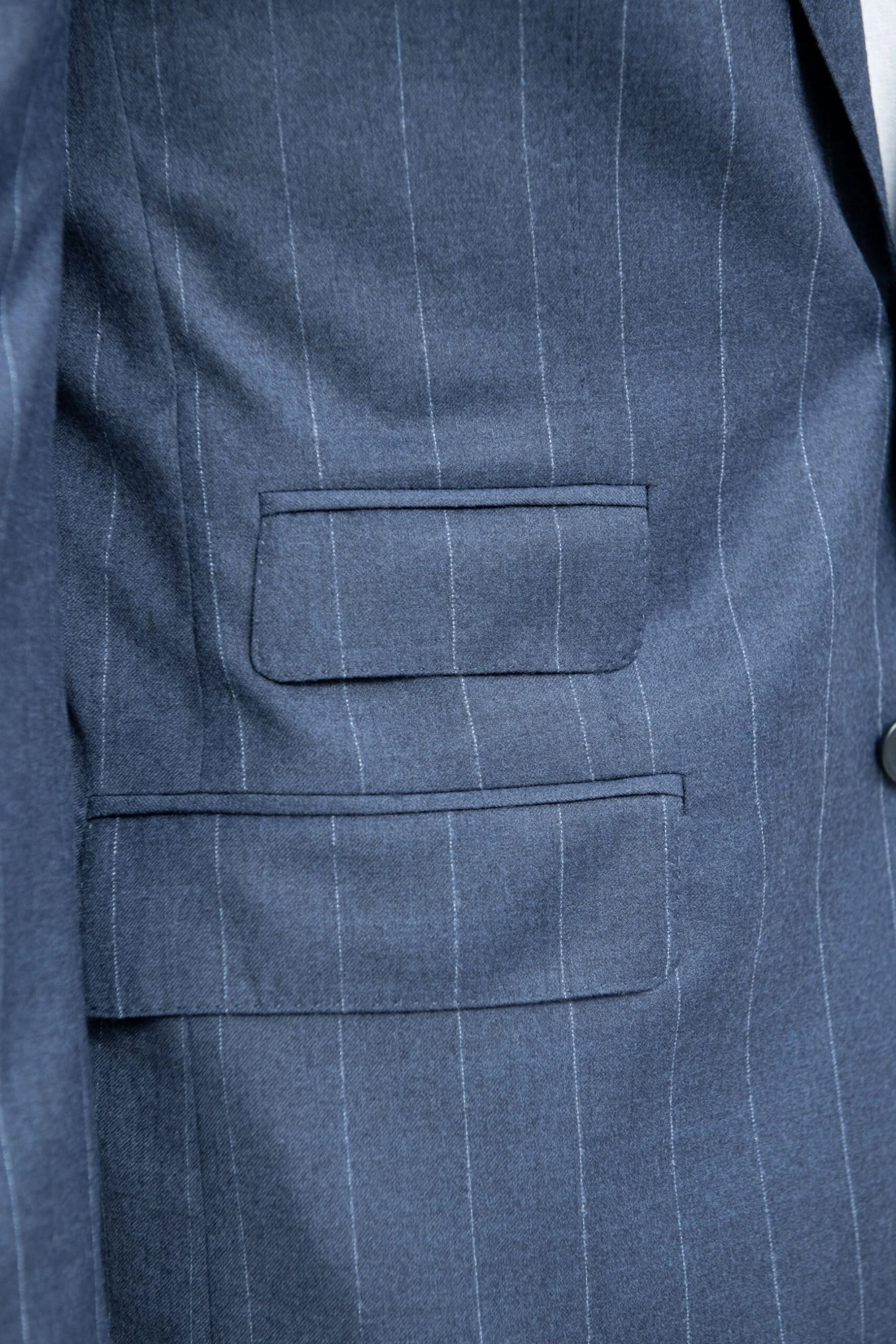 Blue Striped 140'S Suit - Made In Italy 6 Blue Striped 140'S Suit - Made In Italy - Image 4