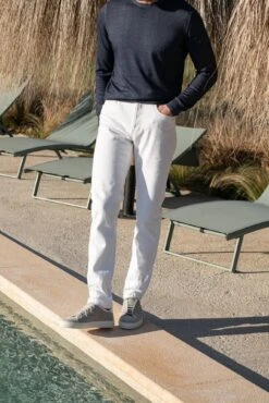 Blue Superlight Cashmere Round Neck – Made In Italy -Pini Parma Clothing Store blue superlight cashmere roundneck 2