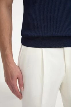 Blue Thin Rib Zipped Polo - Made In Italy 8 Blue Thin Rib Zipped Polo - Made In Italy -Pini Parma Clothing Store blue thin rib zipped polo 3