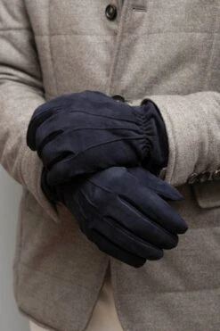 Blue Suede Gloves - Made In Italy -Pini Parma Clothing Store blue suede gloves 3