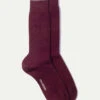 Bordeaux - Super Durable Wool Short Socks - Made In Italy 1 Bordeaux - Super Durable Wool Short Socks - Made In Italy -Pini Parma Clothing Store bordeaux durable socks 1