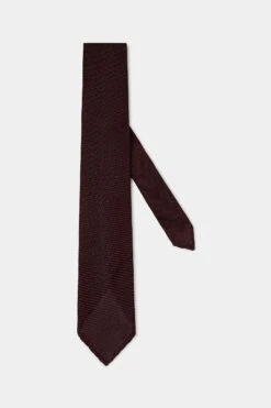 Bordeaux Grenadine Silk Tie - Hand Made In Italy
