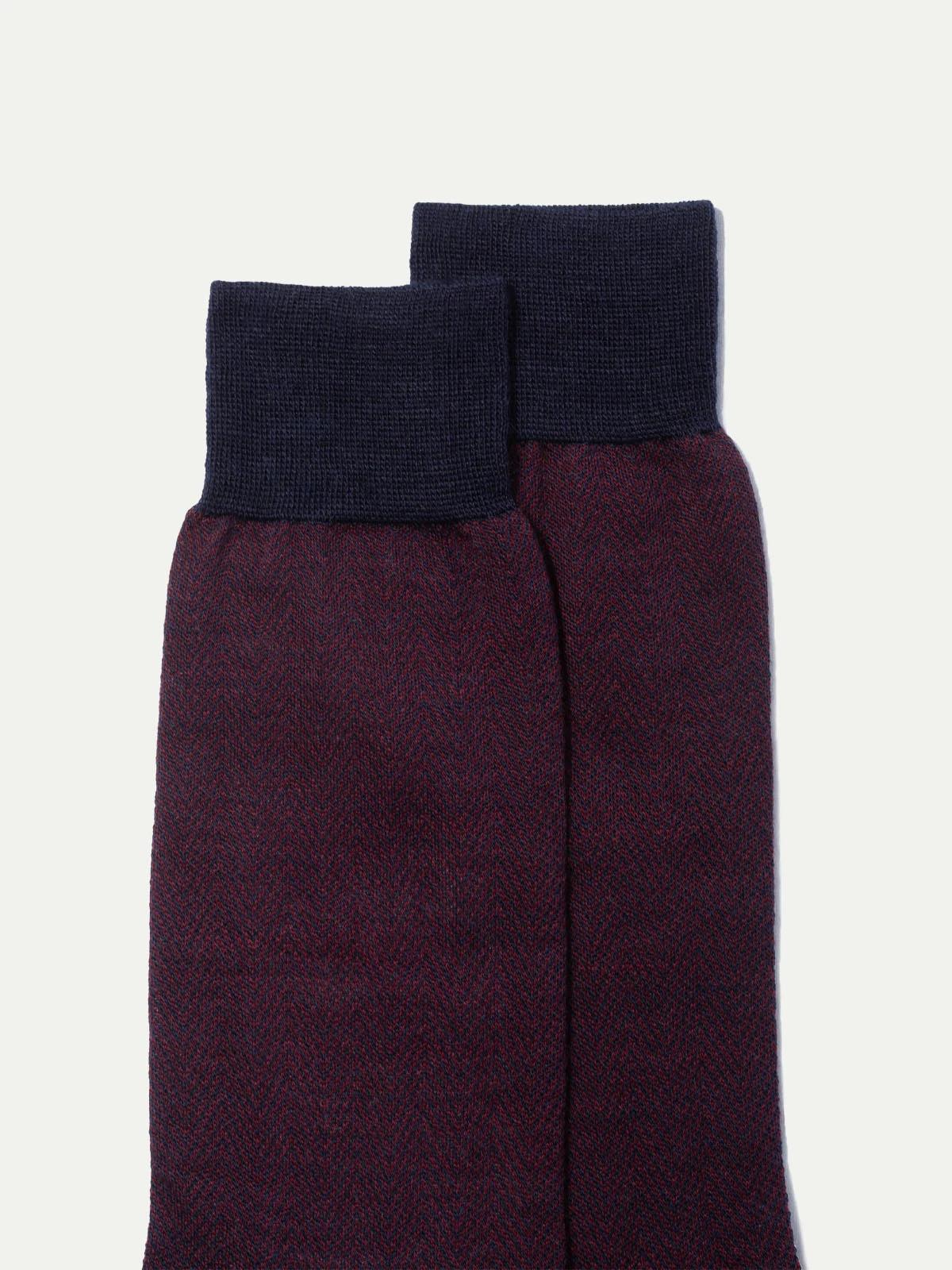 Bordeaux Herringbone Short Socks - Made In Italy 5 Bordeaux Herringbone Short Socks - Made In Italy - Image 3