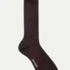 Bordeaux Patterned Short Socks - Made In Italy 1 Bordeaux Patterned Short Socks - Made In Italy -Pini Parma Clothing Store bordeaux micro fancy short socks 1