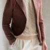 Brick Jacket In Wool, Cotton And Silk - Made In Italy -Pini Parma Clothing Store brick jacket 1