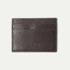 Brown Leather Card Holder - Made In Italy -Pini Parma Clothing Store brown card holder 1
