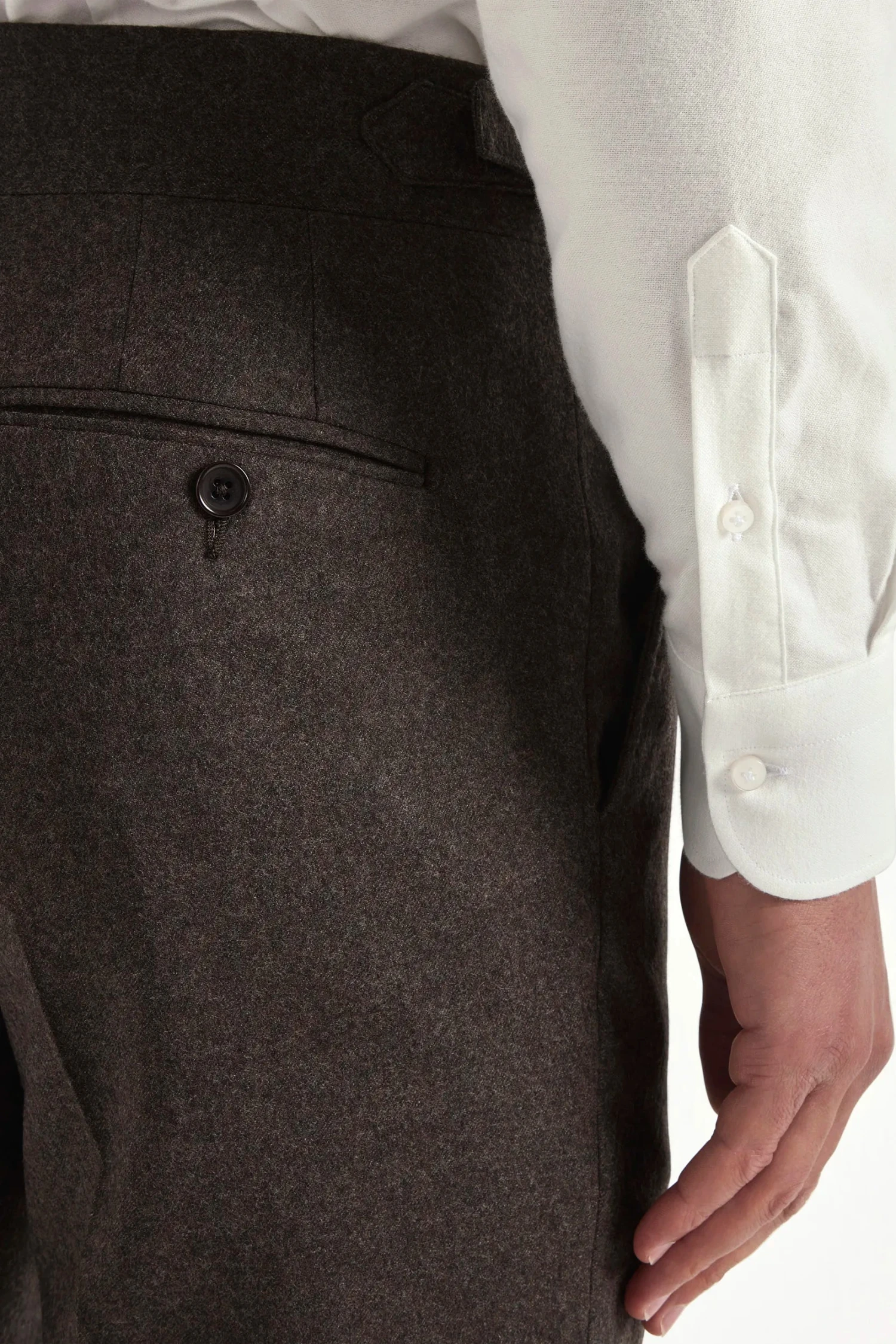 Brown Flannel Soragna Trousers - Made In Italy 6 Brown Flannel Soragna Trousers - Made In Italy - Image 4