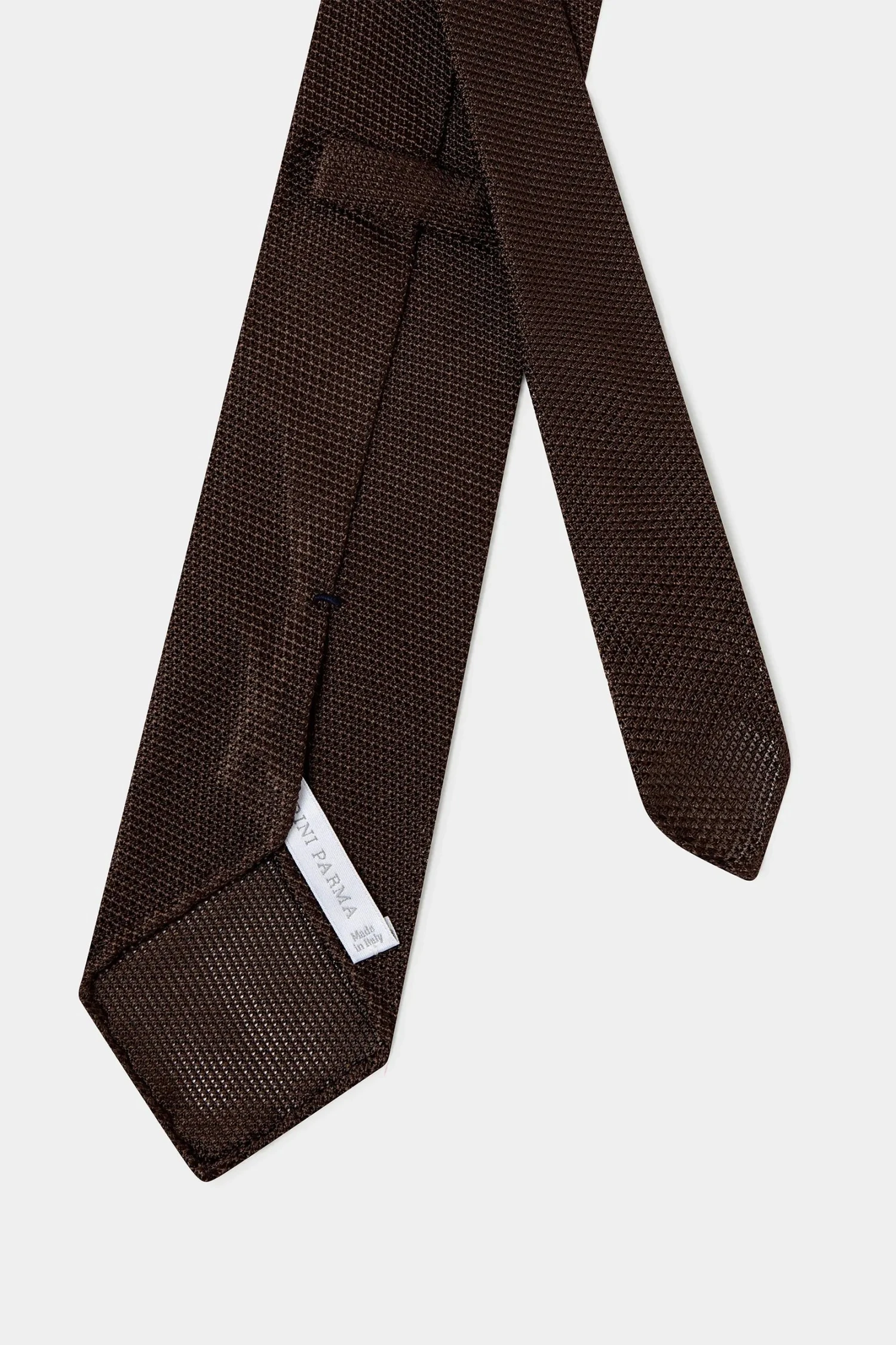 Brown Grenadine Silk Tie - Hand Made In Italy 6 Brown Grenadine Silk Tie - Hand Made In Italy - Image 4