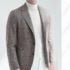 Brown Prince Of Wales Jacket - Made In Italy -Pini Parma Clothing Store brown prince of wales jacket 1