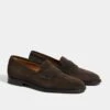 Brown Suede Penny Loafers - Made In Italy -Pini Parma Clothing Store brown suede penny loafers