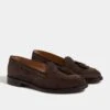 Brown Suede Tassel Loafers - Made In Italy 1 Brown Suede Tassel Loafers - Made In Italy -Pini Parma Clothing Store brown suede tassel loafers 2