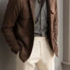 Brown Safari Jacket Flannel Super 180'S – Made In Italy 2 Brown Safari Jacket Flannel Super 180'S – Made In Italy -Pini Parma Clothing Store brownsafari 3