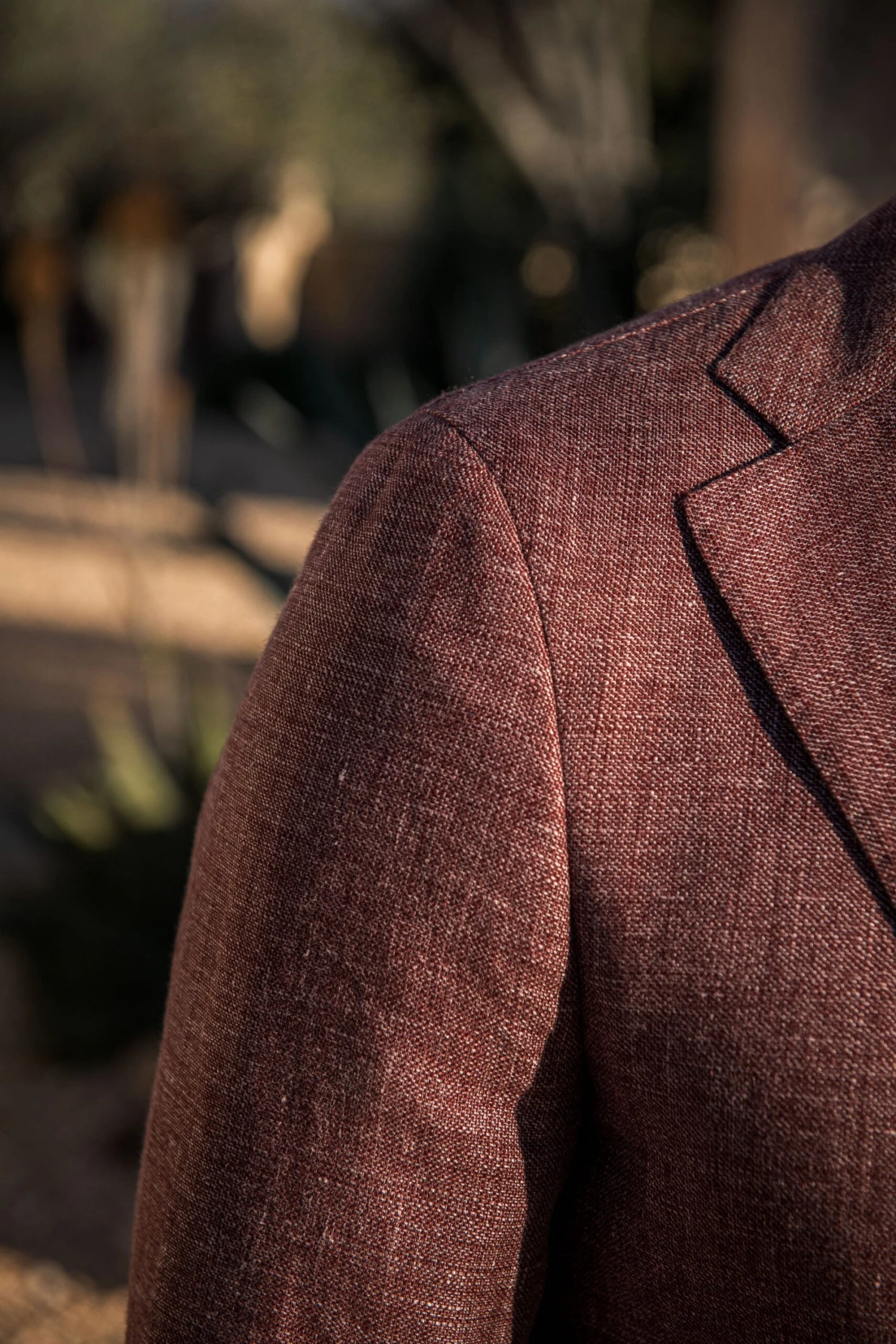 Burgundy Linen And Wool Jacket - Made In Italy 7 Burgundy Linen And Wool Jacket - Made In Italy - Image 5