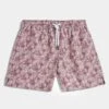 Burgundy Palm Swimshorts - Made In Italy -Pini Parma Clothing Store burgundy palm swimshorts 2