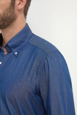 Button Down Denim Shirt ”Sartoriale Collection” - Made In Italy 9 Button Down Denim Shirt ”Sartoriale Collection” - Made In Italy -Pini Parma Clothing Store button down denim sartoriale 1