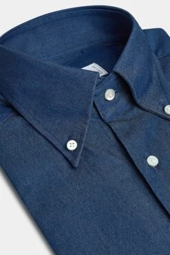 Button Down Denim Shirt ”Sartoriale Collection” - Made In Italy