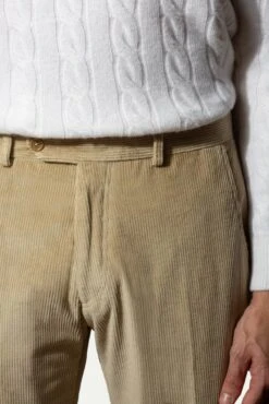 Beige Corduroy Sirmione Trousers - Made In Italy 8 Beige Corduroy Sirmione Trousers - Made In Italy -Pini Parma Clothing Store camel corduroy trousers sirmione 4