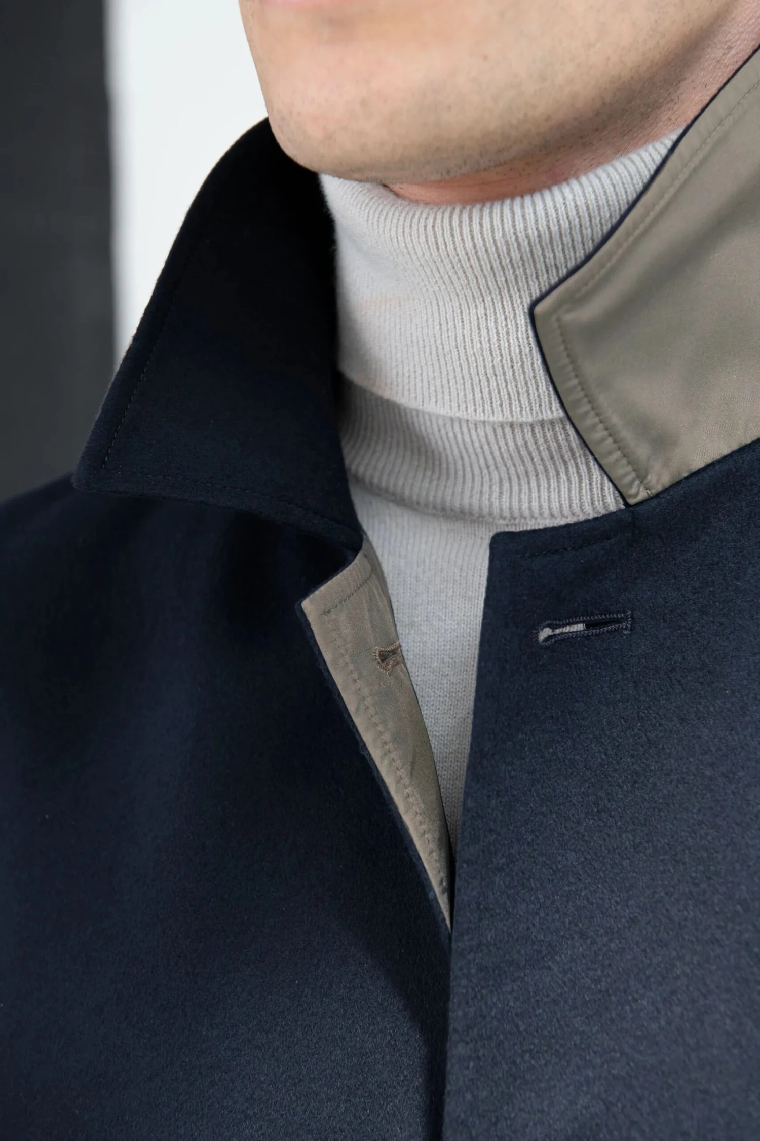 Blue Cashmere Reversible Coat - Made In Italy 6 Blue Cashmere Reversible Coat - Made In Italy - Image 4