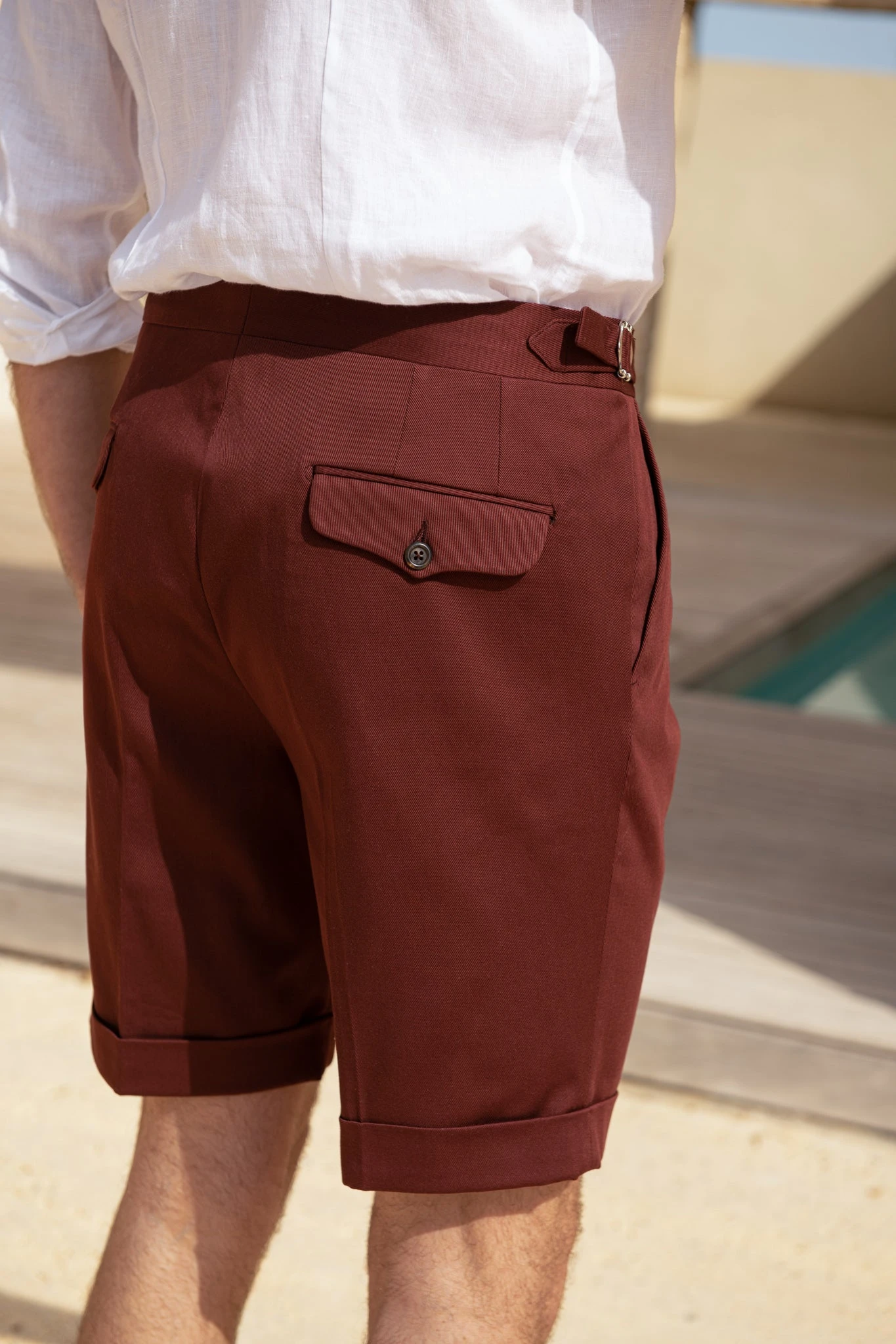 Bordeaux Cotton Shorts - Made In Italy 5 Bordeaux Cotton Shorts - Made In Italy - Image 3