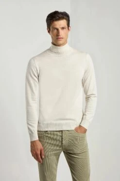 Cream Merino Turtleneck β Made In Italy