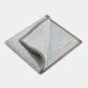 Cream Micro Fancy Reversible Pocket Square - Made In Italy -Pini Parma Clothing Store cream micro fancy pocket square 1