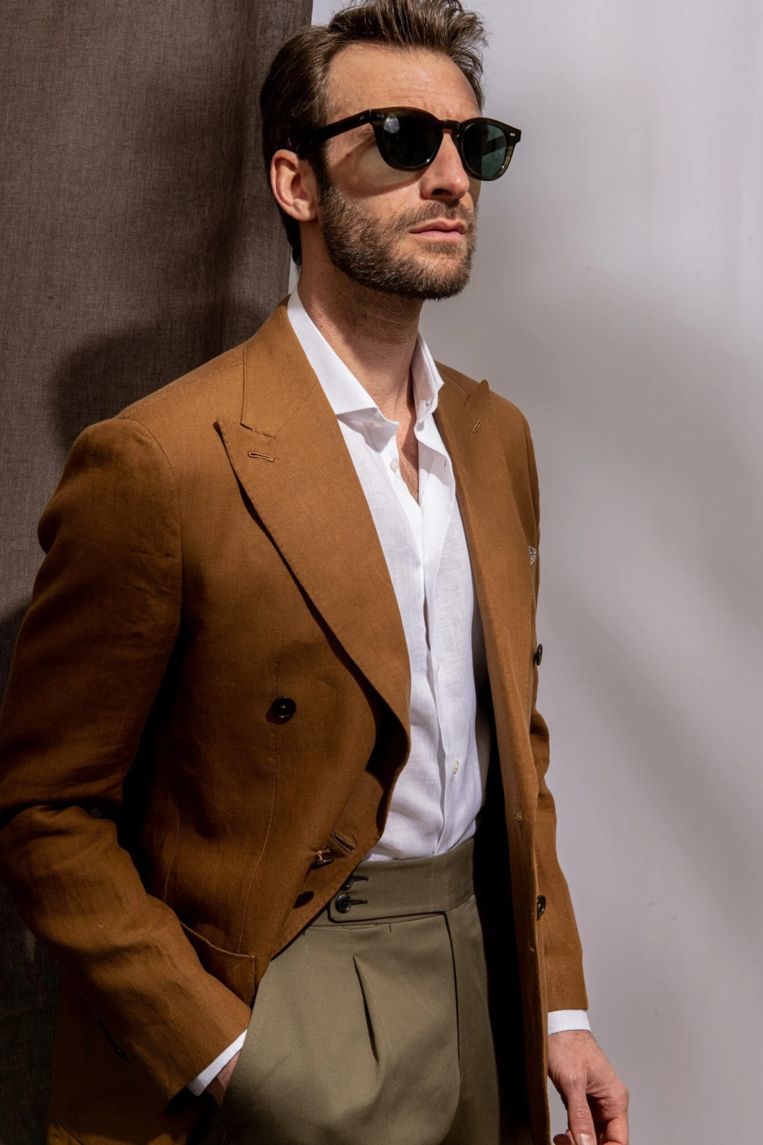 Curry Double Breasted Jacket - Made In Italy 3 Curry Double Breasted Jacket - Made In Italy