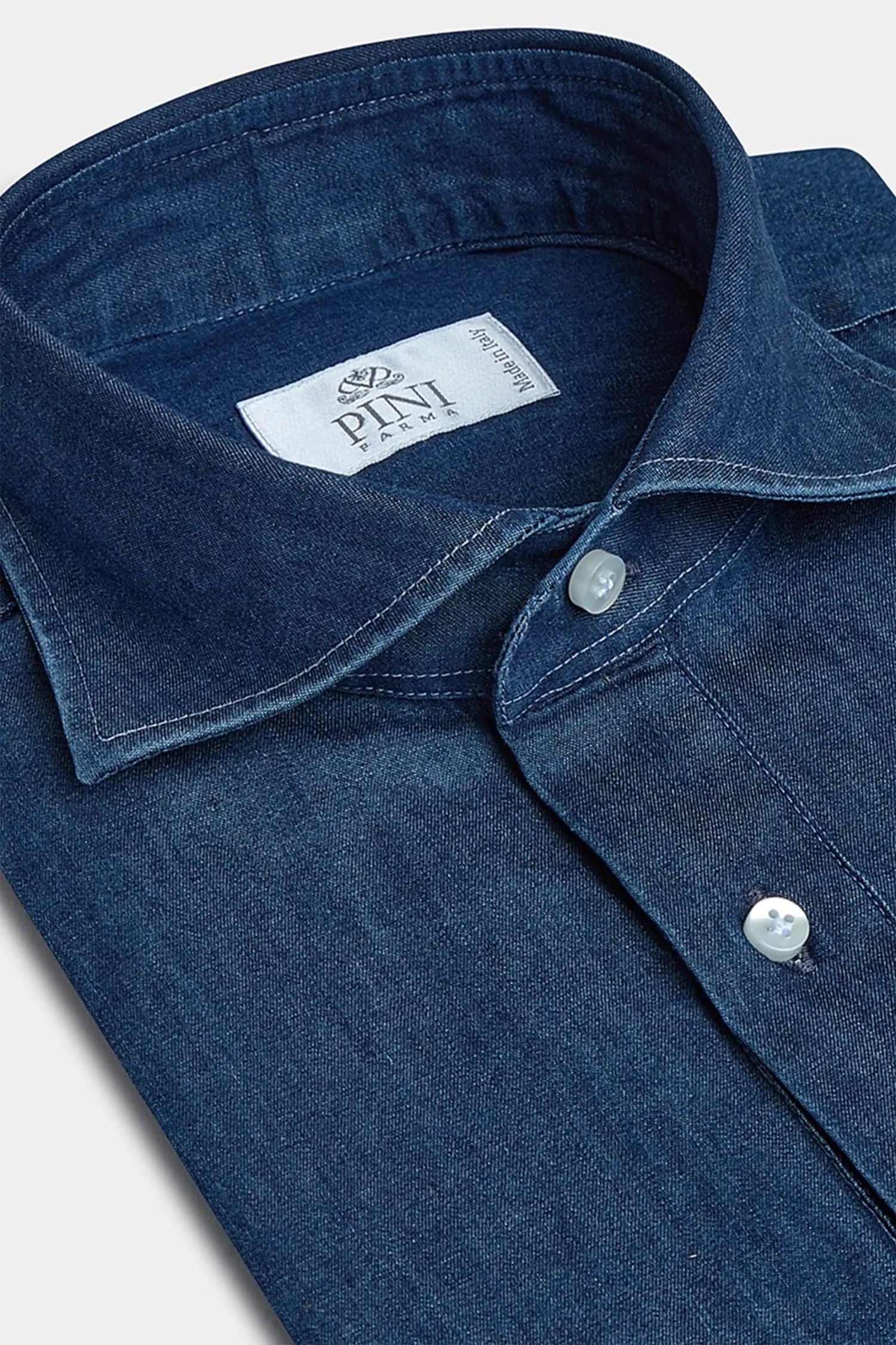 Denim Popover Shirt - Made In Italy 5 Denim Popover Shirt - Made In Italy - Image 3