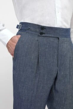 Denim Stretch Soragna Trousers - Made In Italy -Pini Parma Clothing Store denim stretch soragna trousers 3