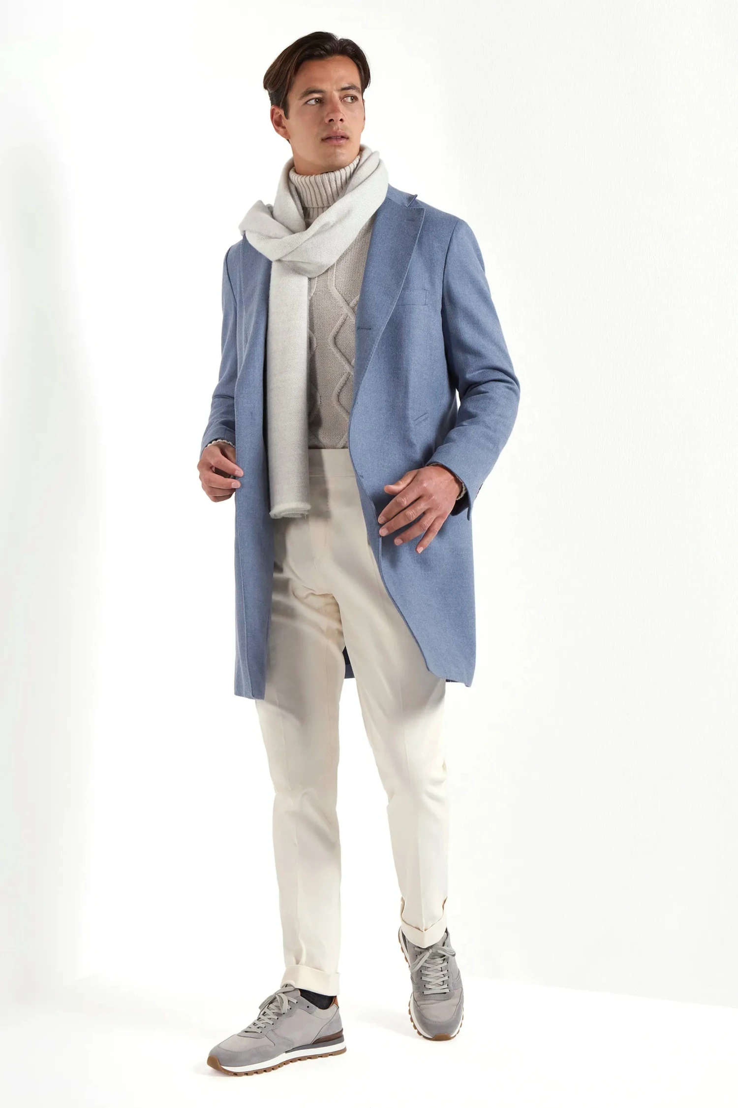 Dusty Blue Overcoat - Made In Italy 6 Dusty Blue Overcoat - Made In Italy - Image 4